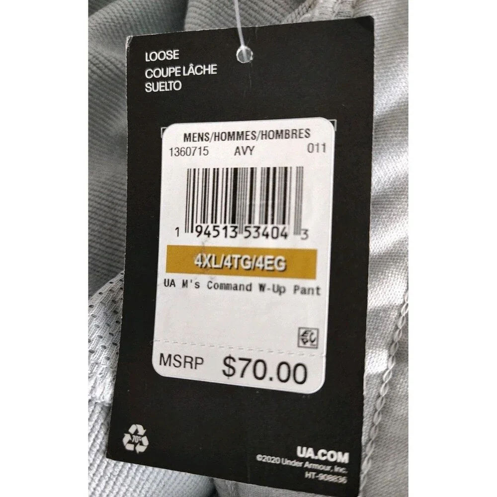 NEW Under Armour 4X Mens Command Warm Up Sweatpants Activewear 48x33 MSRP $70